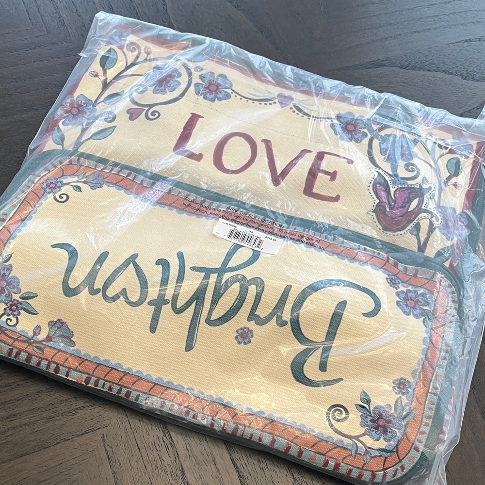 Brighton Bella Tile Love Canvas Tote Bag